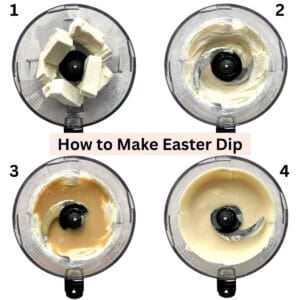 Easter egg dip instructions.