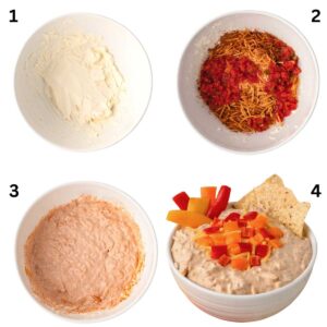 Step by step instructions on how to make boat dip.