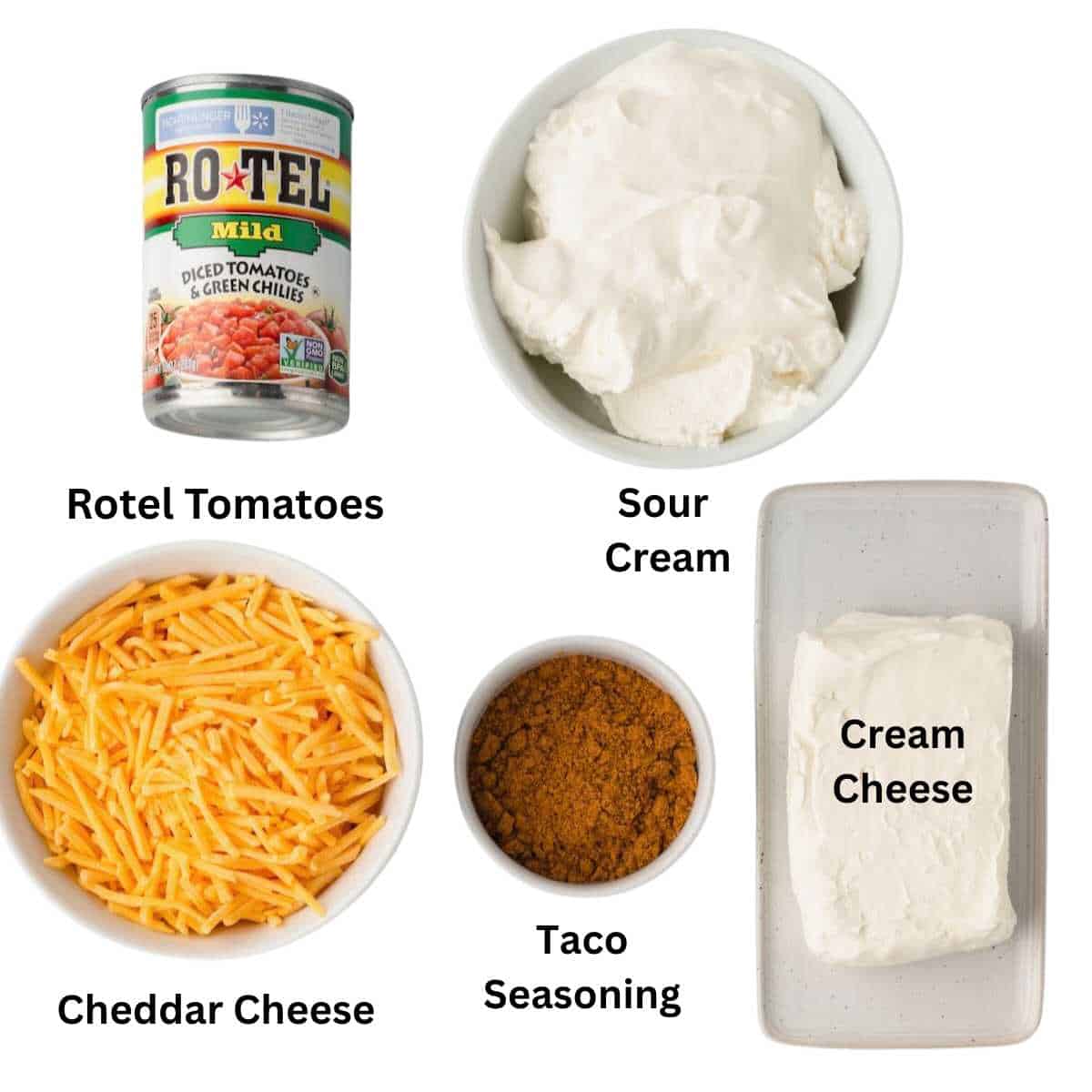 Ingredients needed to make Boat Dip.