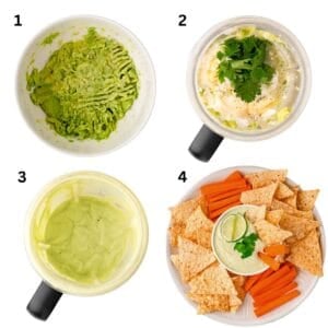 How to Make Avocado Ranch Dip.
