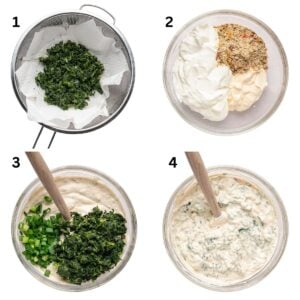 Step by step instructions on how to make Knorr Spinach Dip.