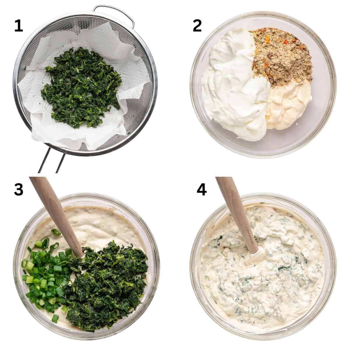 Step by step instructions on how to make Knorr Spinach Dip.
