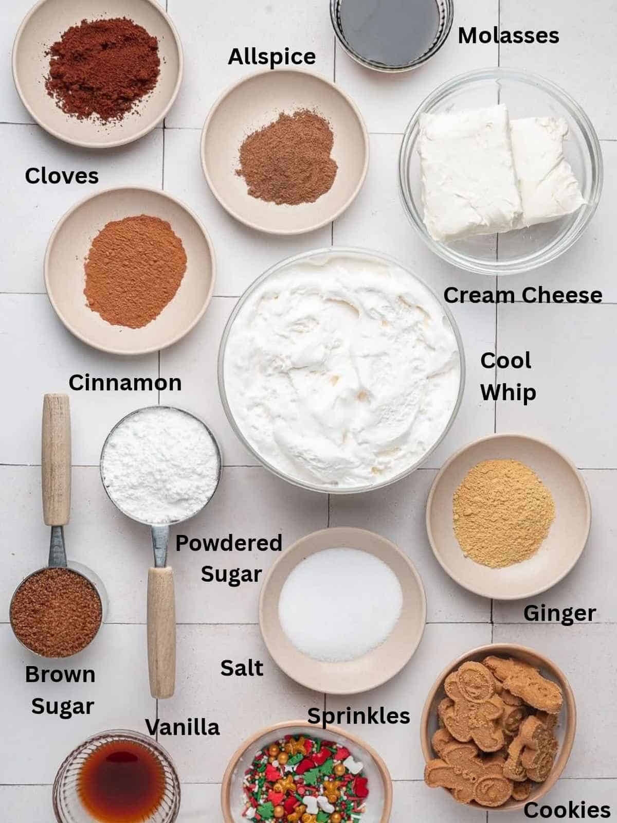 Gingerbread Dip Ingredients with spices
